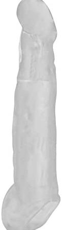 Loving Joy Mighty Penis Extension with Ball Loop, 3 Inch, Penis Sleeve, Cock Sleeve with Ball Loop, Penis Extension Sleeve, Clear