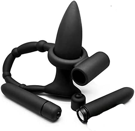 Male Anal Vibrator with 10 Vibration Patterns, Butt Plug Stimulator Anal Plug Prostate Massager Penis Ring Vibrator Anus Sex Toy