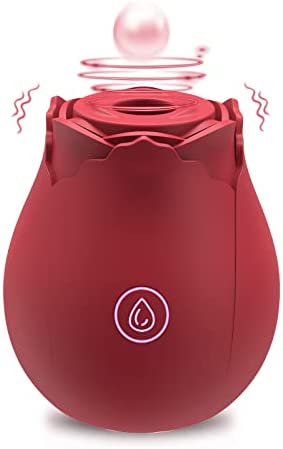 Vibrator Sex Toys for Women, Clitoral Stimulating Vibrator with 7 Intensive Modes, Rechargeable Waterproof Clit Nipple Stimulator G Spot Sex Toy for Solo Couple Adult Female by LVFUNCO (Red)