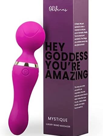 Mystique by OhVenus | Powerful 9-Mode Motor | Luxurious Wand Vibrator | Ergonomic Design for Women | Portable and Rechargeable (Deep Purple)