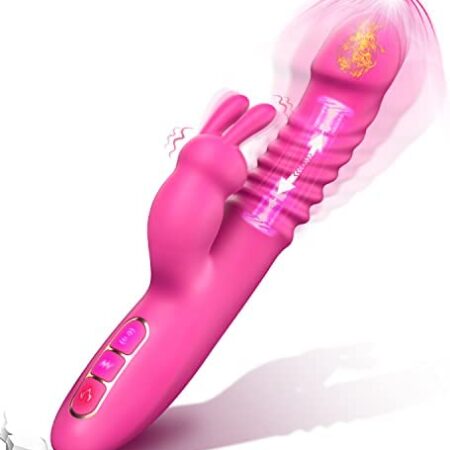 Rabbit Vibrator for Women, Clitoral G Spot Stimulation Vibrator with 7 Thrusting 7 Vibrating & Heating Dildo, Adult Sex Toys Games, Clitoralis Stimulator for Women