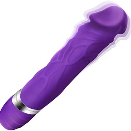 9.05'' Realistic Dildo Vibrator with 7 Vibrating Modes for Deeper Insertion Stimulation, Black Vibrating Dildos for Clitoris Vaginal Anal Stimulation, Rechargeable Adult Sex Toys for Women and Couple