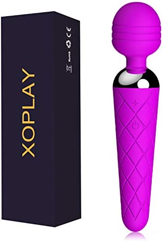 Vibrating Wand Vibrator for Women,Powerful Dildo G-spot Clitoral Vibrator with 12 Modes,XOPLAY Wireless Quiet Waterproof USB Rechargeable Anal Adult Sex Toys Gift for Couples Pleasure Masturbator