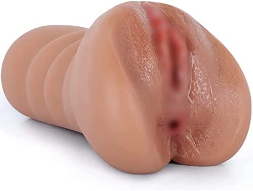 Male Masturbator Cup, Pocket Pussy Masturbers with 3D Textured Tight Vaginal Pleasure Masturbation Stroker Adult Sex Toys for Men (Black) (Brown)