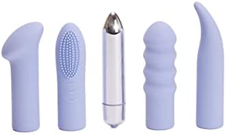Ann Summers The Power Bullet Set, Bullet Vibrator for Adults with Silicone Sleeves, Ten Vibration Settings - Body Safe Silicone, 5 Piece Set - Lilac