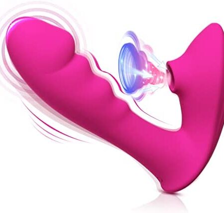 G-Spot Vibrator, 2 in 1 Sex toys4women Clitoris Licking Dildo Sucking Vibrators with 10 Vibration & Suction Modes, Dildo Vibrabrater Adult Sex Toy Woman Clitorious Sucker Tongue Sex Toys