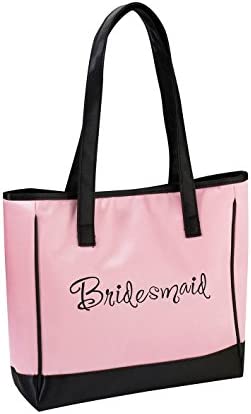 Lillian Rose Bridesmaid Tote, 13-Inch by 14-Inch, Pink