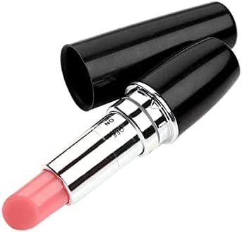 Lipstick Bullet Vibrator Sex Toy Ladies Massager Clitoris Battery Operated Vagina Adult Stimulator Water Resistant (Black)