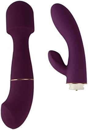 Loving Joy Dua Magic Wand Vibrator with Rabbit, Purple