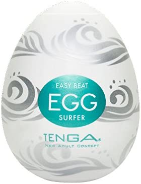 TENGA EGG Surfer - stretchable, portable and compact strong male masturbator toy with large internal nubbs - Including lubricant - For single use only