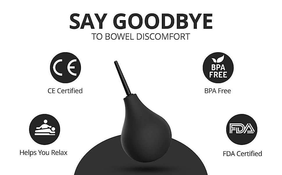 Bowel movement help with a bulb by T2. BPA free, CE certified