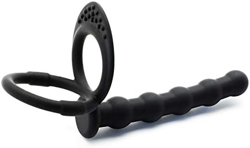 BeHorny Silicone Anal Beads with Cock Rings Length: 13.5 Cm (5.3'') Max Diameter: 2.5 Cm Black