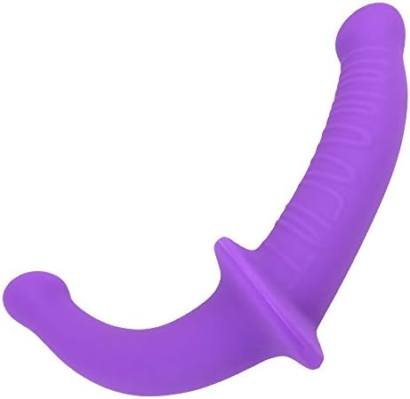 NOPNOG Double-Ended Purple Dildos(Ø2.6cm,Ø3.2cm), Flexible Strap-on Dildo, Sex Toys for Lesbian, Silicone