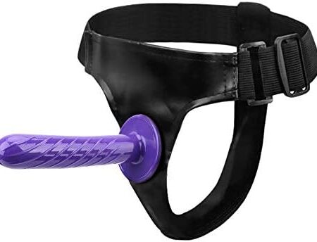 NOPNOG Strap-on Dildo Panties with Dildo, Adjustable Size, Silicone (Small,Purple)