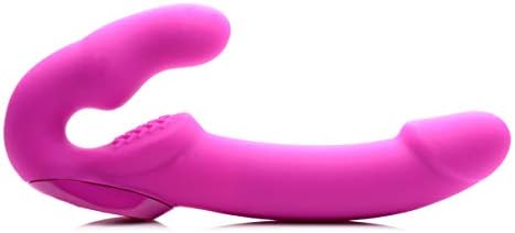STRAP U Evoke Rechargeable Vibrating Silicone Strapless Strap On- Pink